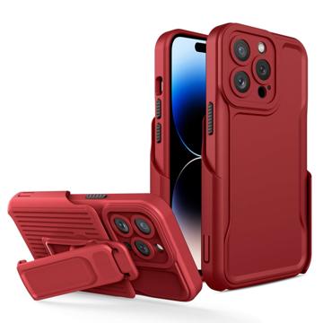 Explorer Series iPhone 14 Pro Max Hybrid Case with Belt Clip - Red