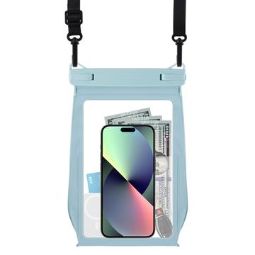 Extra Large Universal Waterproof Case w. Lanyard - 8.2 - Blue