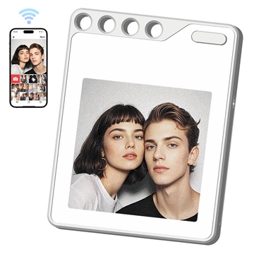 F10 Mini Bluetooth Tracker with 1.54 E-Ink Display - White