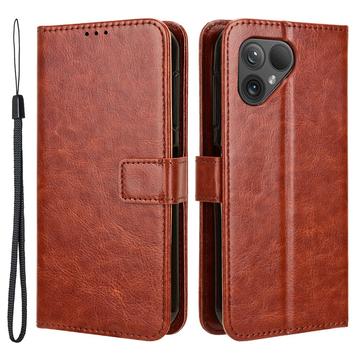 Fairphone 5 Wallet Case with Magnetic Closure - Brown