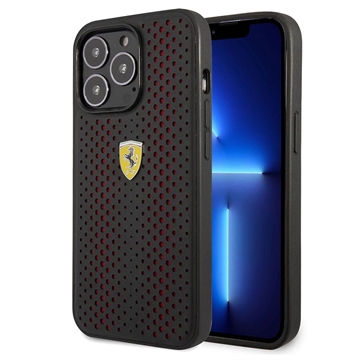 Ferrari On Track Perforated iPhone 14 Pro Case - Red / Black