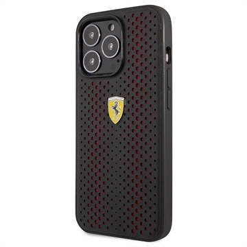 Ferrari On Track Perforated iPhone 14 Pro Max Case - Red / Black