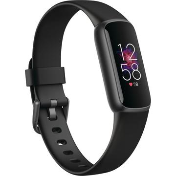 Image of Fitbit Luxe Activity Tracker with up to 6 days battery life, stress management tools and Active Zone Minutes, Black / Graphite Stainless Steel