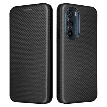 Motorola Edge X30 Flip Case - Carbon Fiber - Black