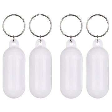 Floating Key Ring Set for Outdoor Water Activities - 4 Pcs. - White