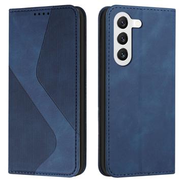 Business Style Samsung Galaxy S23+ 5G Wallet Case - Blue