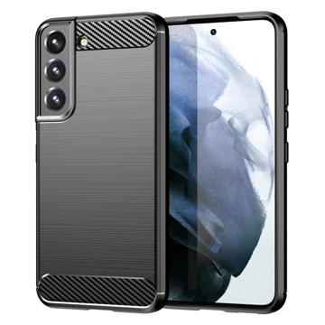 Samsung Galaxy S23 5G Brushed TPU Case - Carbon Fiber - Black