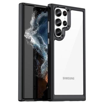Anti-Shock Samsung Galaxy S23 Ultra 5G Hybrid Case - Black / Clear