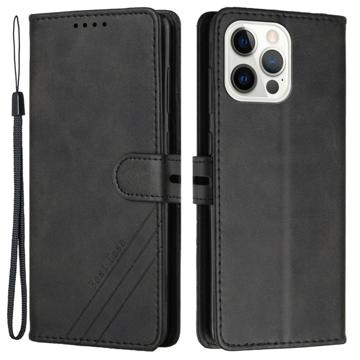 Business Style iPhone 14 Pro Wallet Case - Black