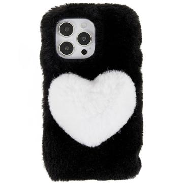 Plush Heart iPhone 14 Pro TPU Case - Black