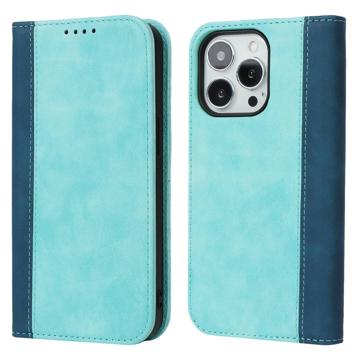 Elegance Series iPhone 14 Pro Max Wallet Case - Light Blue / Dark Blue