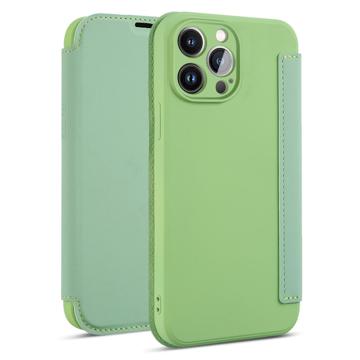 Slim Style iPhone 14 Pro Max Flip Case - Light Green