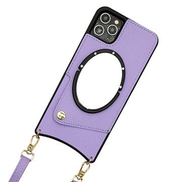 Fish Tail iPhone 14 Pro Max Coated Case with Mirror - Purple