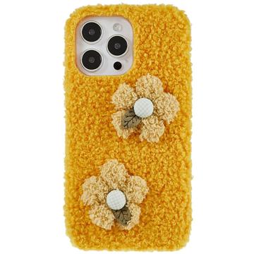 Fluffy Flower Series iPhone 14 Pro Max TPU Case - Yellow