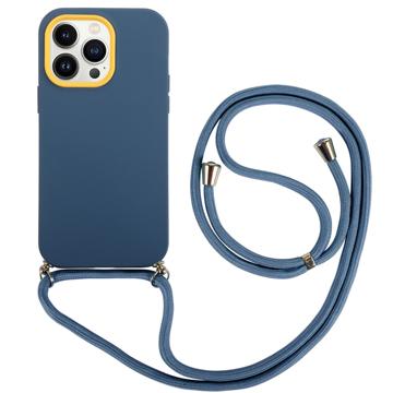 iPhone 14 Pro Max 360 Hybrid Case with Lanyard - Blue