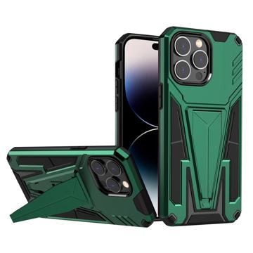 V-Shaped Magnetic iPhone 14 Pro Max Hybrid Case - Green