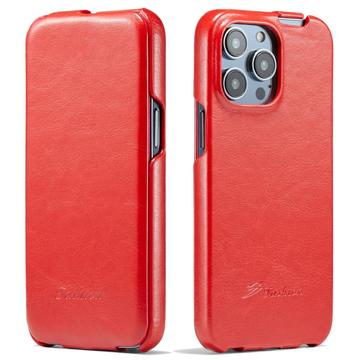 Fashion iPhone 14 Pro Max Vertical Flip Case - Red
