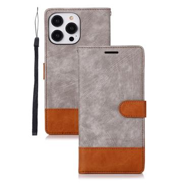 Two-Tone iPhone 14 Pro Wallet Case - Grey