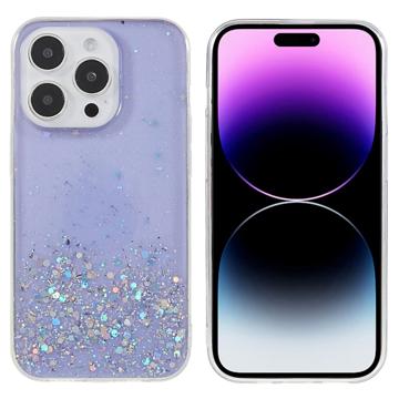 Starry Sky Sparkle iPhone 14 Pro TPU Case - Purple