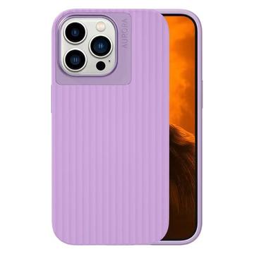 iPhone 15 Pro Max Silicone Case Aluminium Alloy Lens Protector Phone Cover - MagSafe Compatible - Purple