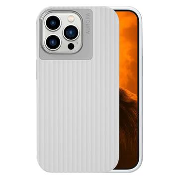 iPhone 15 Pro Max Silicone Case Aluminium Alloy Lens Protector Phone Cover - MagSafe Compatible - White