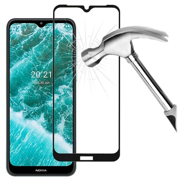 Full Cover Nokia C30 Tempered Glass Screen Protector - Black