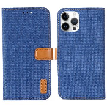 Jeans Series iPhone 14 Pro Max Wallet Case - Blue