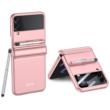 GKK Samsung Galaxy Z Flip3 5G Hybrid Case with Stylus Pen - Pink