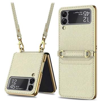 GKK Mirror Samsung Galaxy Z Flip3 5G Hybrid Case - Gold