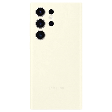 Image of Samsung Silicone Case for Galaxy S23 Ultra in Cream (EF-PS918TUEGWW)