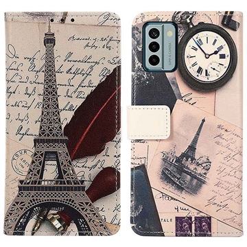 Nokia G22 Glam Series Wallet Case - Eiffel Tower