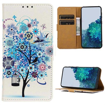 Glam Series Huawei Nova 10 Wallet Case - Flowering Tree / Blue