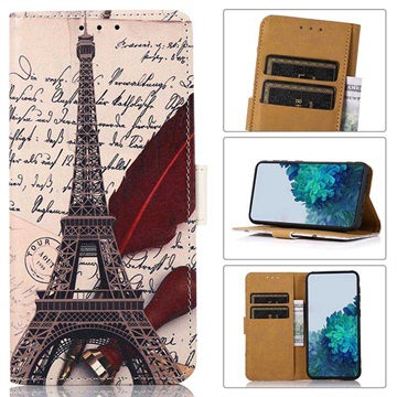 Glam Series Motorola Edge X30 Wallet Case - Eiffel Tower
