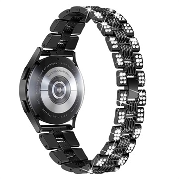Samsung Galaxy Watch4/Watch4 Classic/Watch5/Watch6 Glam Stainless Steel Strap - Black