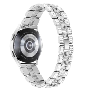 Samsung Galaxy Watch4/Watch4 Classic/Watch5/Watch6 Glam Stainless Steel Strap - Silver