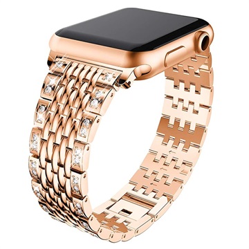 Apple Watch Series 9/8/SE (2022)/7/SE/6/5/4/3/2/1 Glam Strap - 41mm/40mm/38mm - Rose Gold