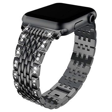 Apple Watch Series Ultra 2/Ultra/9/8/SE (2022)/7/SE/6/5/4/3/2/1 Glam Strap - 49mm/45mm/44mm/42mm - Black