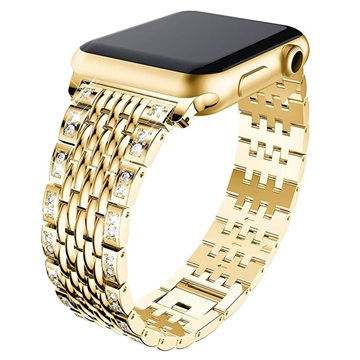 Apple Watch Series Ultra 2/Ultra/9/8/SE (2022)/7/SE/6/5/4/3/2/1 Glam Strap - 49mm/45mm/44mm/42mm - Gold
