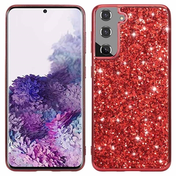 Samsung Galaxy S21 FE 5G Glitter Series Hybrid Case - Red