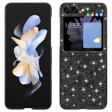 Samsung Galaxy Z Flip5 Glitter Series Hybrid Case - Black