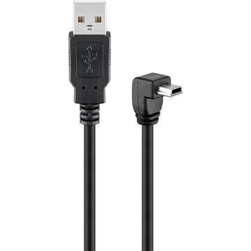 Goobay Angled USB Cable - A male/B male - 1.8m - Black