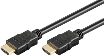 Goobay HDMI 1.4 Cable with Ethernet - Gold Plated - 0.5m - Black
