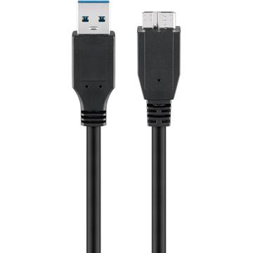 Goobay Micro USB-B Cable - USB 3.0 - 0.5m - Black