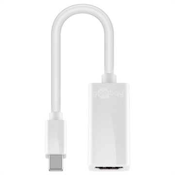Photos - Cable (video, audio, USB) Goobay Mini DisplayPort / HDMI Adapter - White 