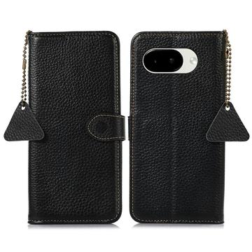 Google Pixel 10a Wallet Leather Case with RFID - Black