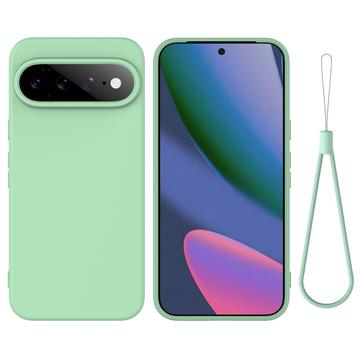 Google Pixel 11 Liquid Silicone Case with Hand Strap - Green