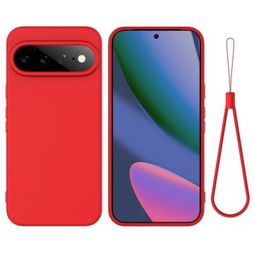 Google Pixel 11 Liquid Silicone Case with Hand Strap - Red