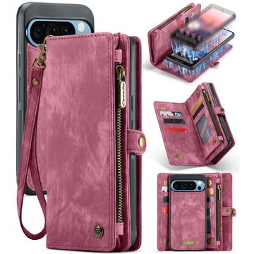 Google Pixel 9 Pro XL Caseme 008 2-in-1 Multifunctional Wallet Case - Red