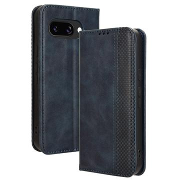 Google Pixel 9a Retro Wallet Case with Magnetic Closure - Blue