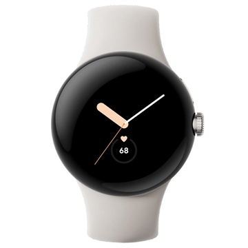Image of Google Smartwatch, Silver with Chalk Strap, One Size